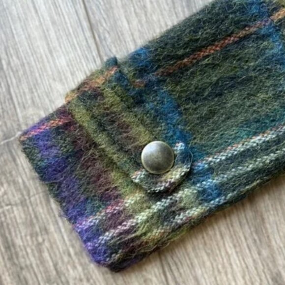 New! Whistles Wool & Mohair Green Plaid Pea Coat | 2 - Picture 5 of 9